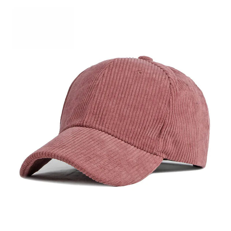 Unisex Cord Baseball Cap – Verstellbare Baumwollkappe im Retro-Stil | Warme Herbst Snapback Mütze für Damen & Herren, Freizeit & Streetwear