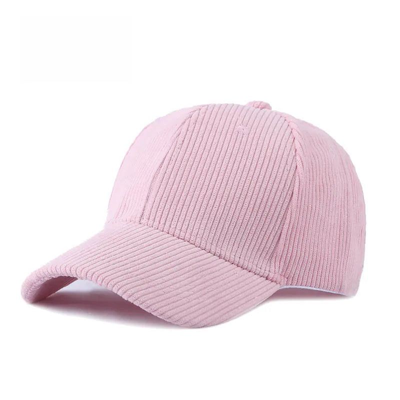 Unisex Cord Baseball Cap – Verstellbare Baumwollkappe im Retro-Stil | Warme Herbst Snapback Mütze für Damen & Herren, Freizeit & Streetwear
