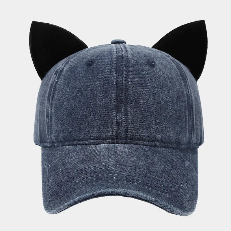 Unisex Baseball Cap mit Katzenohren – Weiche Sommermütze | Personalisierte Streetwear & Hip Hop Cap für Damen & Herren