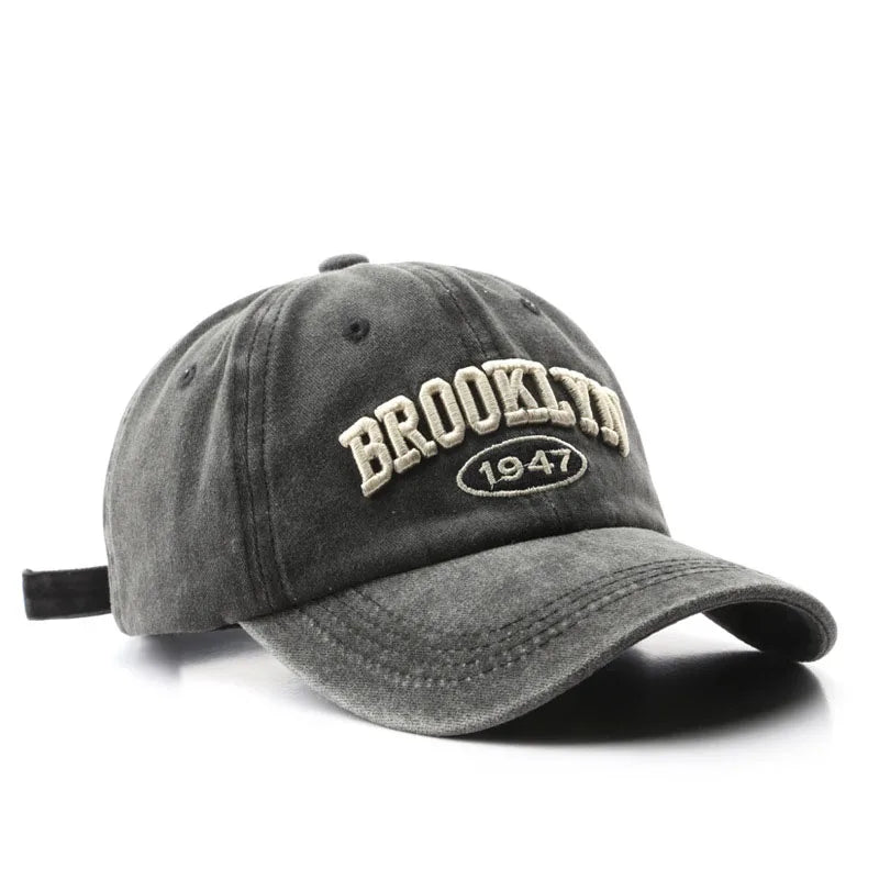 Unisex Baseball Cap mit „Brooklyn“-Stickerei – Verstellbare Baumwollkappe | Retro Streetwear & Hip Hop Mütze für Damen & Herren