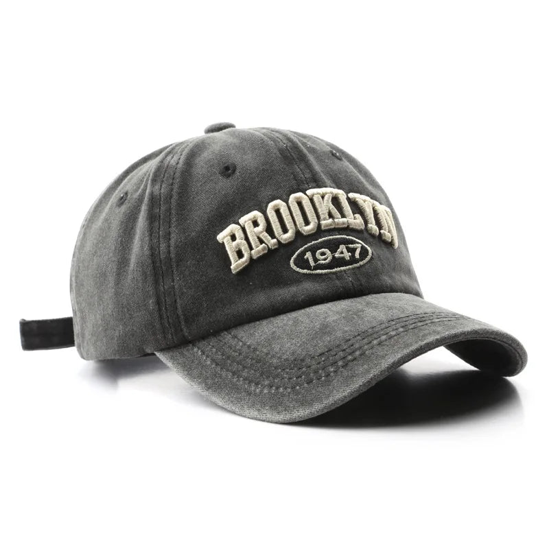 Unisex Baseball Cap mit „Brooklyn“-Stickerei – Verstellbare Baumwollkappe | Retro Streetwear & Hip Hop Mütze für Damen & Herren