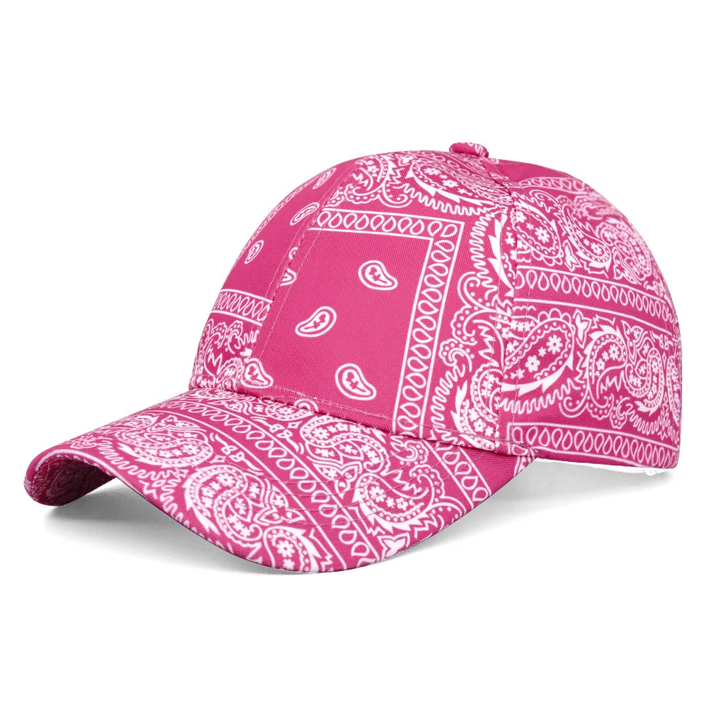 Unisex Sommer Baseball Cap mit Cashew-Blumen-Muster – Verstellbare Sonnenmütze | Hip Hop Trucker Cap für Damen & Herren