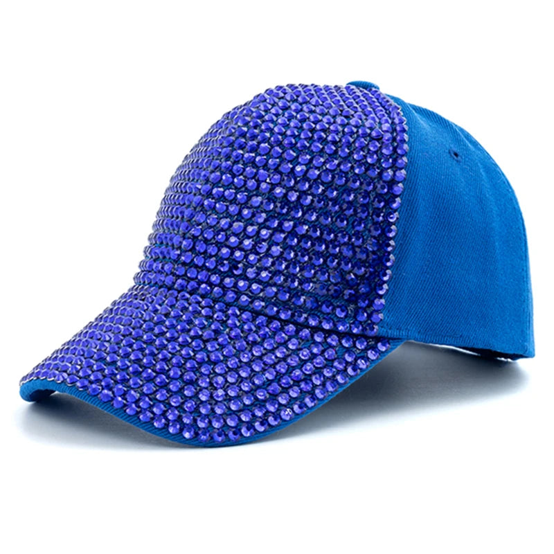 Unisex Baseball Cap mit Diamant-Applikation – Schlichte Verstellbare Mütze | Modische Streetwear & Freizeitkappe für Damen & Herren