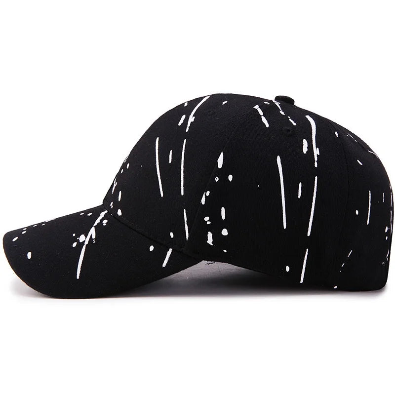 Unisex Baseball Cap mit Graffiti-Design – Verstellbare Hip Hop Sommermütze | Modische Sonnenkappe aus Baumwolle für Damen & Herren