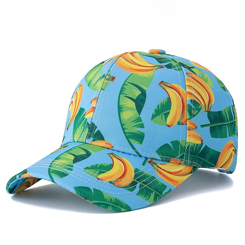 Unisex Baseball Cap mit Früchte-Print – Verstellbare Sommermütze | Atmungsaktive Sonnenkappe für Damen & Herren