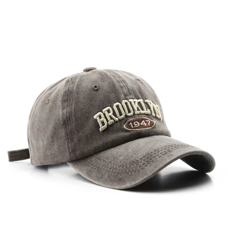 Unisex Baseball Cap mit „Brooklyn“-Stickerei – Verstellbare Baumwollkappe | Retro Streetwear & Hip Hop Mütze für Damen & Herren