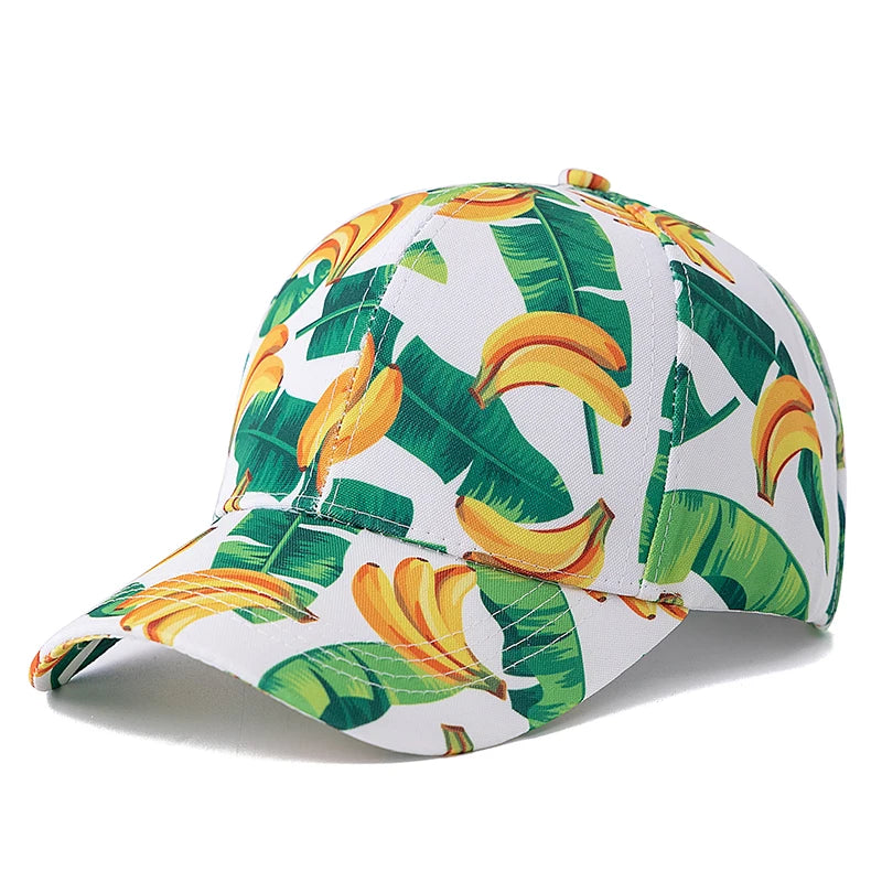 Unisex Baseball Cap mit Früchte-Print – Verstellbare Sommermütze | Atmungsaktive Sonnenkappe für Damen & Herren