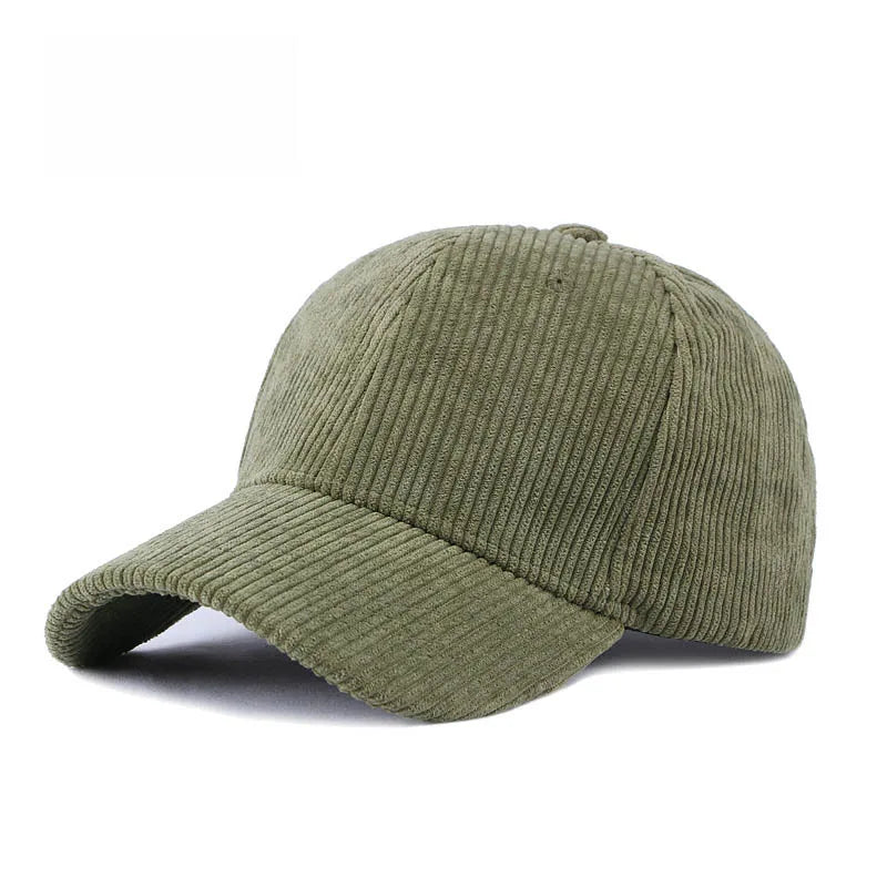 Unisex Cord Baseball Cap – Verstellbare Baumwollkappe im Retro-Stil | Warme Herbst Snapback Mütze für Damen & Herren, Freizeit & Streetwear
