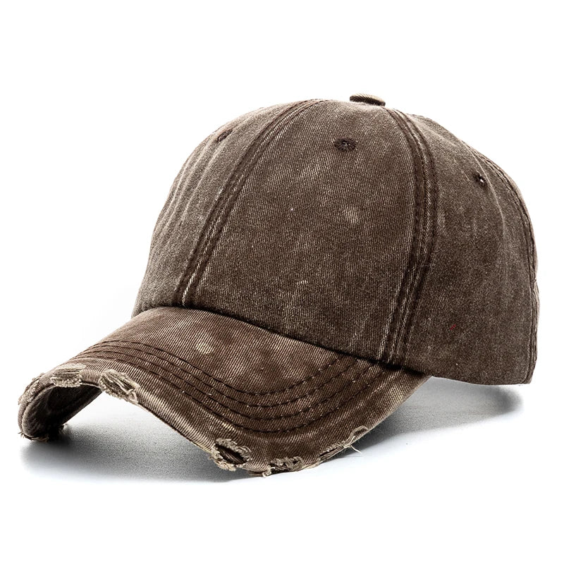 Unisex Baseball Cap aus Gewaschener Baumwolle – Einfarbige Denim Kappe | Hochwertige Verstellbare Streetwear Mütze für Damen & Herren