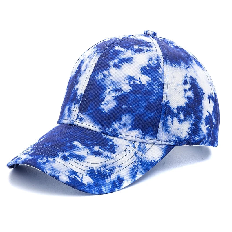 Unisex Baseball Cap mit Tie-Dye-Muster – Bunte Regenbogen Sommermütze | Verstellbare Streetwear Dad Cap für Damen & Herren