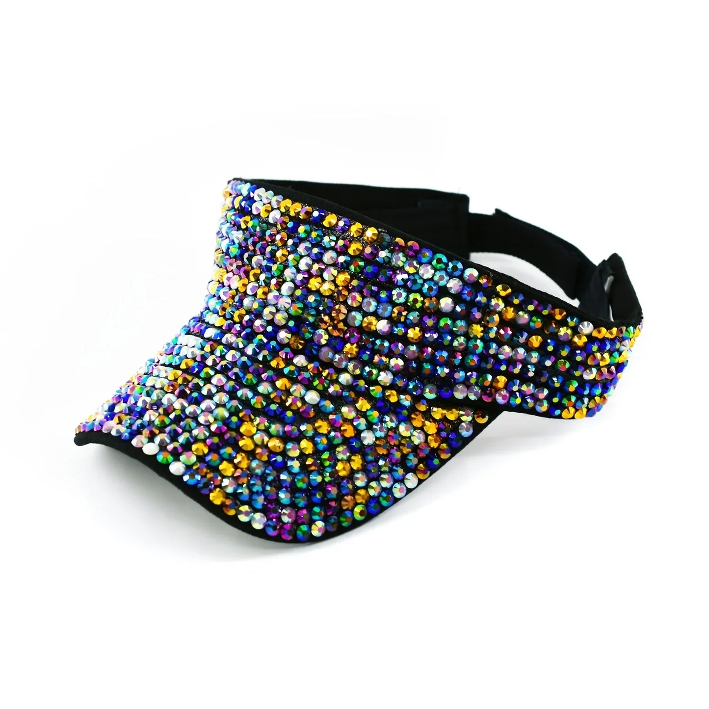 Unisex Baseball Cap mit Glitzer-Strass – Verstellbare Acryl Sonnenmütze | Funkelnde Freizeit- & Party-Kappe für Damen & Herren