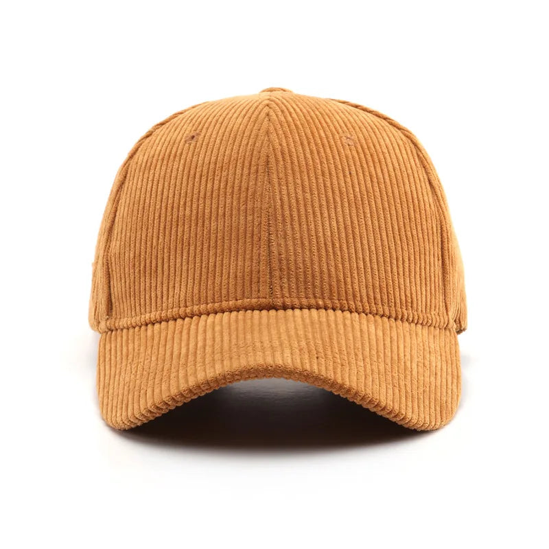 Unisex Cord Baseball Cap – Verstellbare Baumwollkappe im Retro-Stil | Warme Herbst Snapback Mütze für Damen & Herren, Freizeit & Streetwear