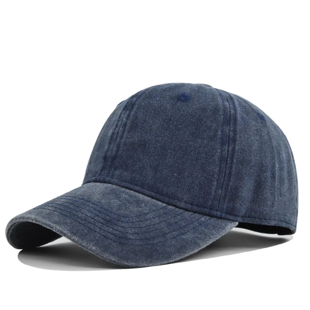 Unisex Baseball Cap aus Gewaschener Baumwolle – Verstellbare Einfarbige Snapback Mütze | Retro Y2K Hip Hop Sonnenkappe für Damen & Herren