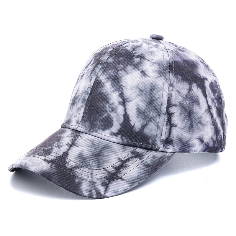 Unisex Baseball Cap mit Tie-Dye-Muster – Bunte Regenbogen Sommermütze | Verstellbare Streetwear Dad Cap für Damen & Herren