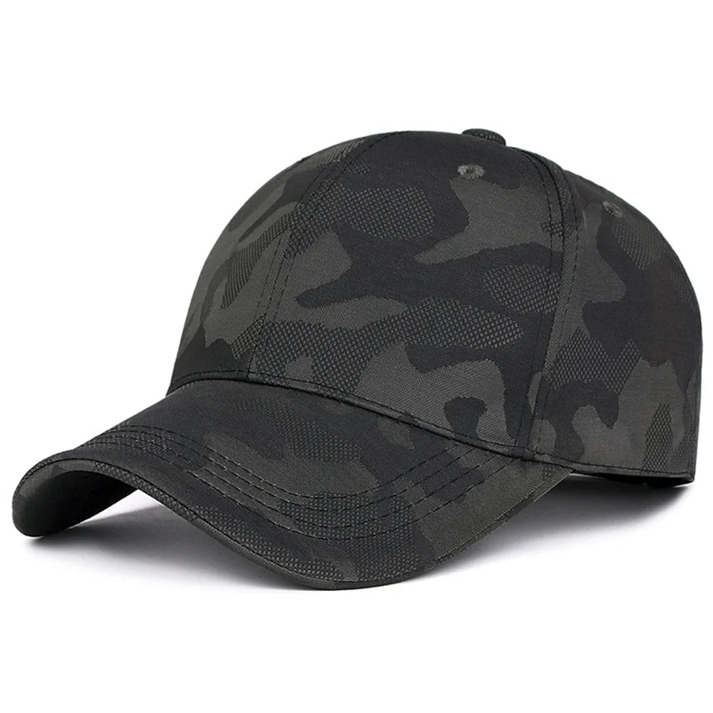 Unisex Camouflage Baseball Cap – Verstellbare Outdoor Golf Mütze | Einfache Sonnenkappe für Frühling & Herbst, Damen & Herren