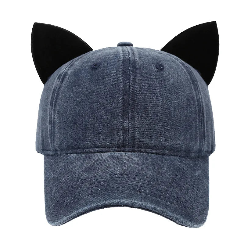 Unisex Baseball Cap mit Katzenohren – Weiche Sommermütze | Personalisierte Streetwear & Hip Hop Cap für Damen & Herren