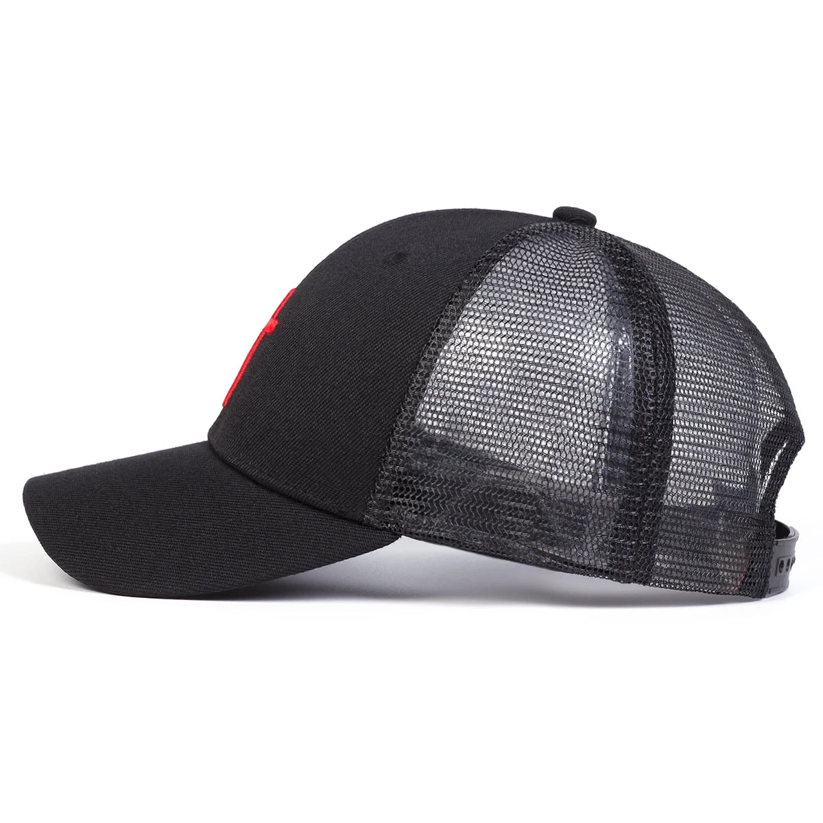 Unisex Mesh Baseball Cap mit Kreuz-Stickerei – Verstellbare Hip Hop Kappe | Atmungsaktive Sonnenmütze für Frühling & Sommer
