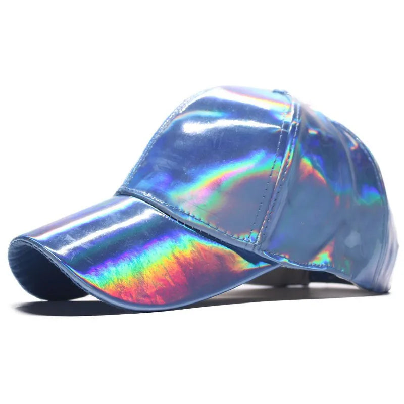 Unisex Baseball Cap aus Lackleder – Glänzende Street Style Kappe | Farbige Duckbill Mütze mit Sonnenschutz für Damen & Herren