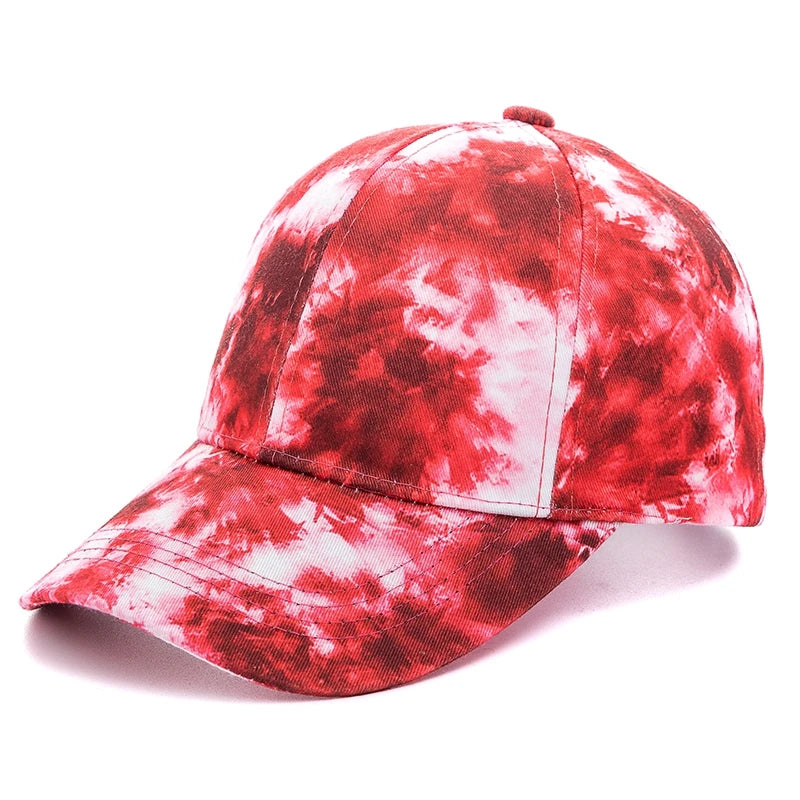 Unisex Baseball Cap mit Tie-Dye-Muster – Bunte Regenbogen Sommermütze | Verstellbare Streetwear Dad Cap für Damen & Herren