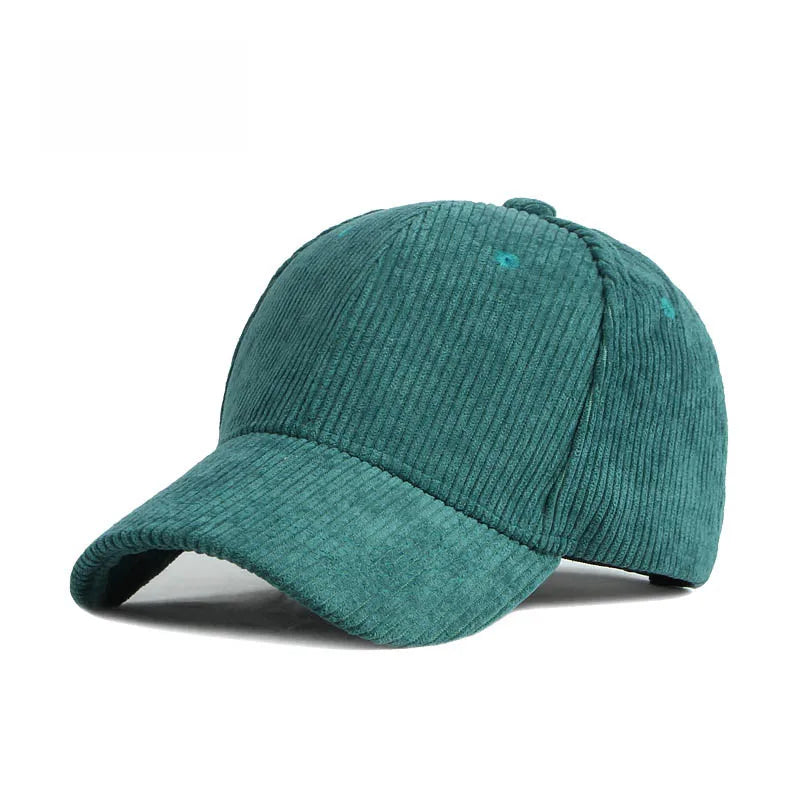 Unisex Cord Baseball Cap – Verstellbare Baumwollkappe im Retro-Stil | Warme Herbst Snapback Mütze für Damen & Herren, Freizeit & Streetwear