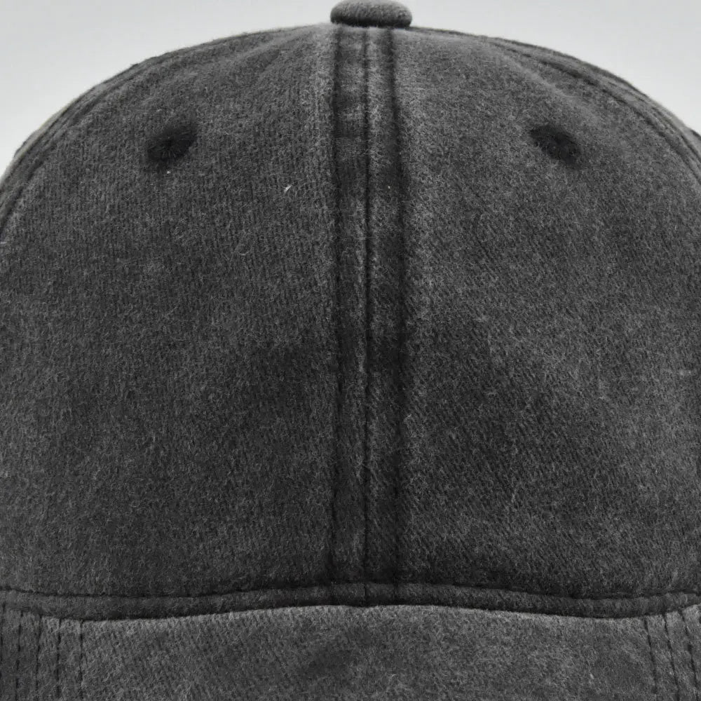Unisex Baseball Cap aus Gewaschener Baumwolle – Verstellbare Einfarbige Snapback Mütze | Retro Y2K Hip Hop Sonnenkappe für Damen & Herren