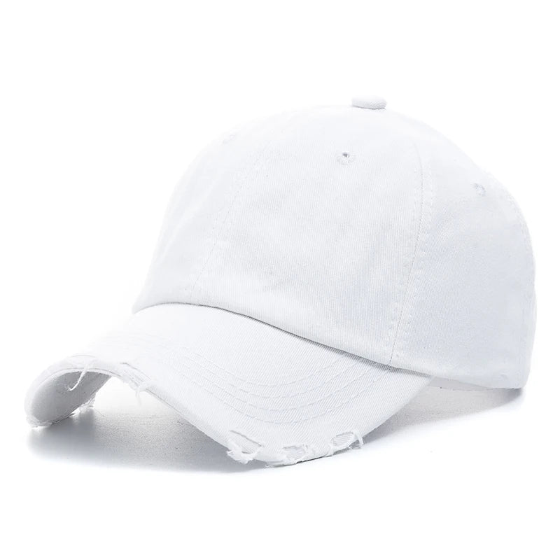 Unisex Baseball Cap aus Gewaschener Baumwolle – Einfarbige Denim Kappe | Hochwertige Verstellbare Streetwear Mütze für Damen & Herren
