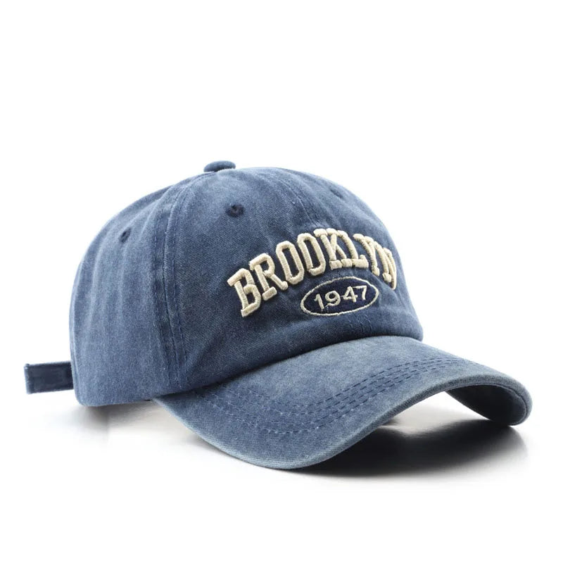 Unisex Baseball Cap mit „Brooklyn“-Stickerei – Verstellbare Baumwollkappe | Retro Streetwear & Hip Hop Mütze für Damen & Herren