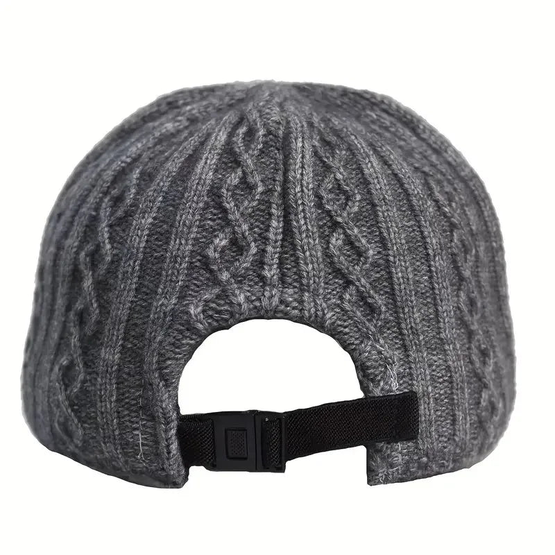 Unisex Strick-Baseball Cap – Warme Herbst & Winter Mütze | Modische Vielseitige Kappe für Damen & Herren
