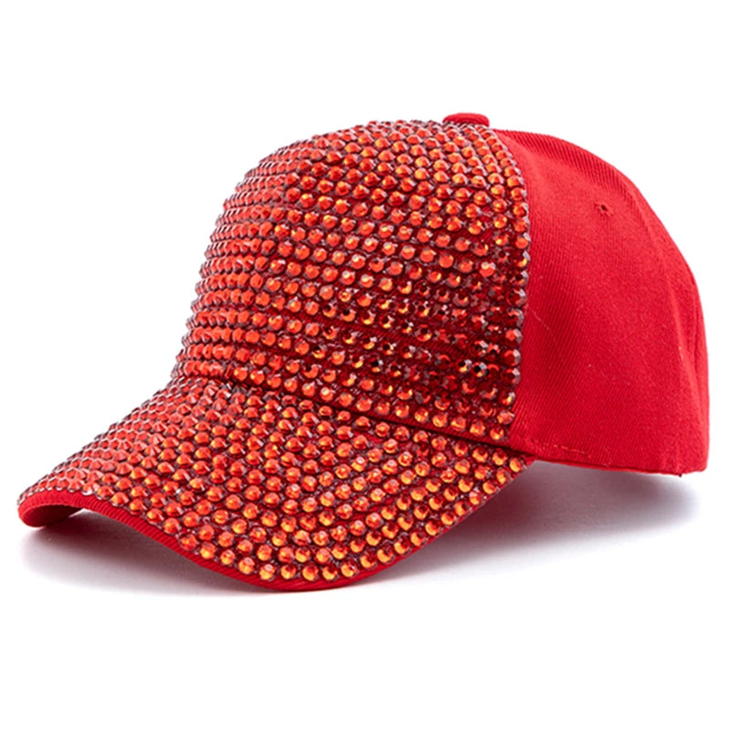 Unisex Baseball Cap mit Diamant-Applikation – Schlichte Verstellbare Mütze | Modische Streetwear & Freizeitkappe für Damen & Herren