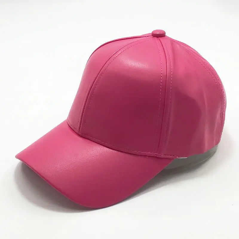 Unisex Baseball Cap aus Kunstleder – Verstellbare Hip Hop Snapback Mütze | Modische Trucker Kappe für Damen & Herren