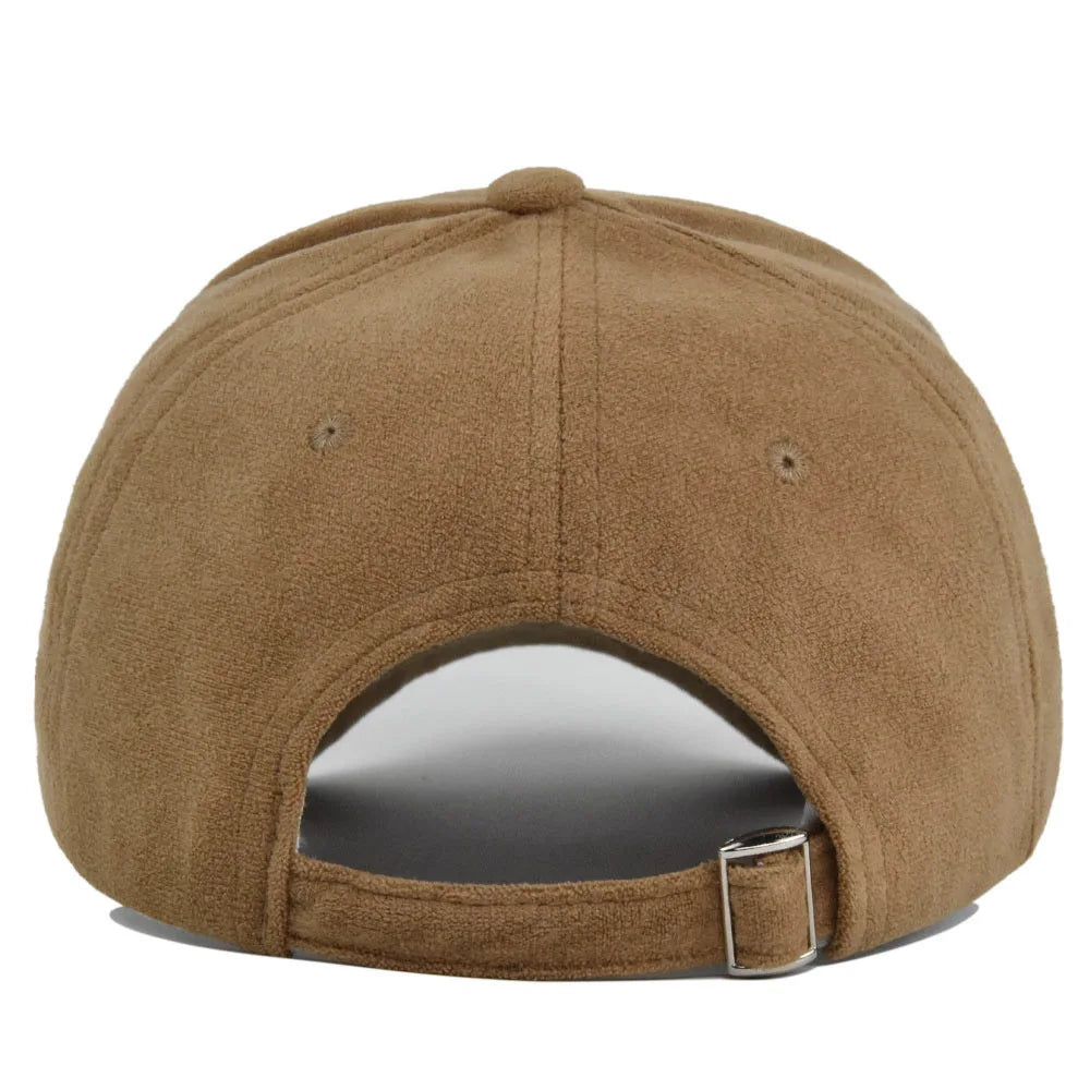 Unisex Baseball Cap aus Wildlederoptik – Verstellbare Retro Snapback Mütze | Modische Streetwear Kappe mit Kunstfell für Damen & Herren