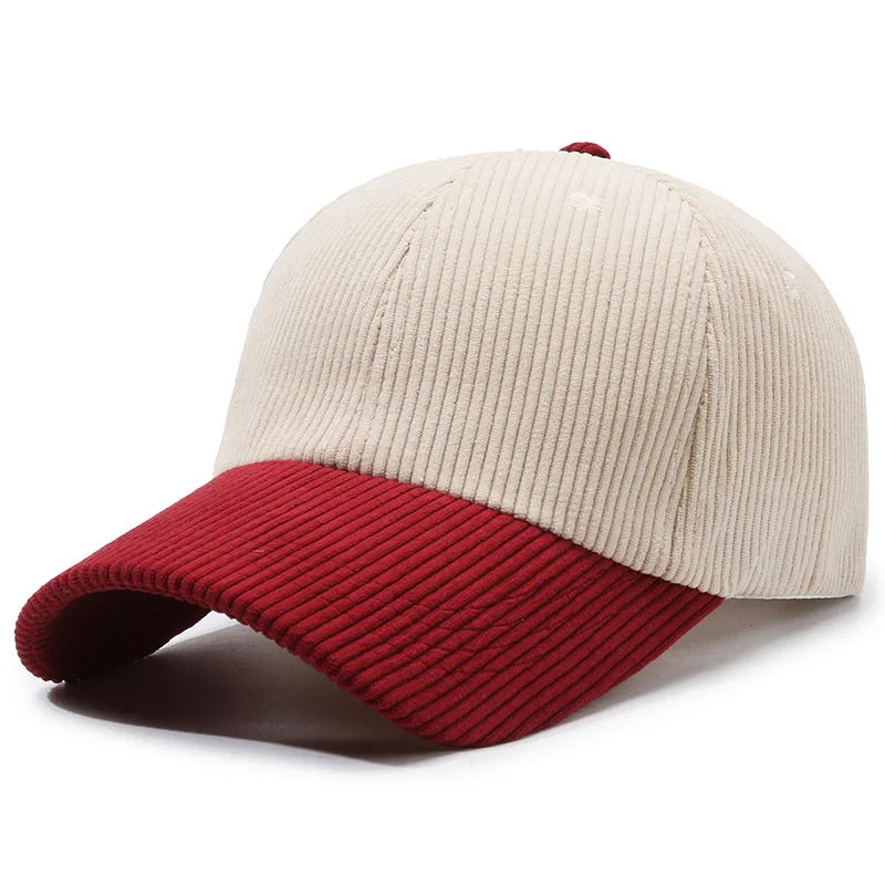 Unisex Cord Baseball Cap – Verstellbare Sonnenmütze | Modische Outdoor & Freizeitkappe für Damen & Herren
