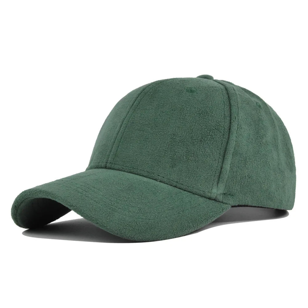 Unisex Baseball Cap aus Wildlederoptik – Verstellbare Retro Snapback Mütze | Modische Streetwear Kappe mit Kunstfell für Damen & Herren