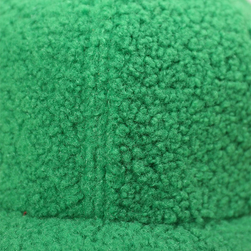 Unisex Baseball Cap aus Kunstlammfell – Warme Herbst & Winter Mütze | Weiche Plüsch Kappe mit Verstellbarem Riemen