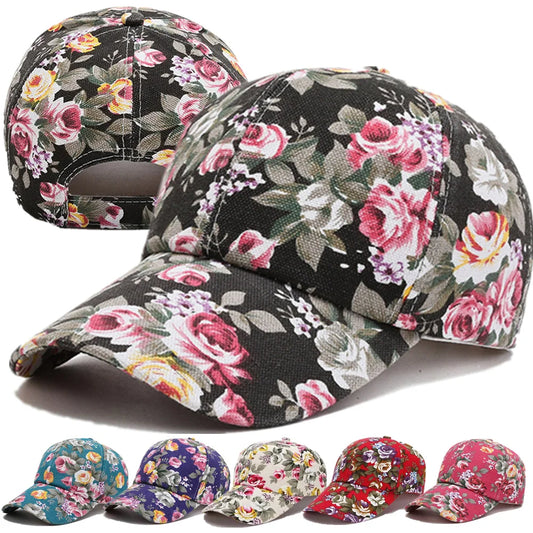 Unisex Trucker Cap mit Blumenmuster – Verstellbare Sommermütze | Modische Streetwear Baseball Cap für Damen & Herren