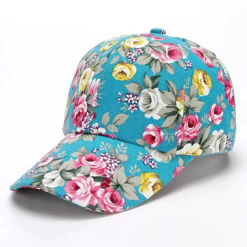 Unisex Trucker Cap mit Blumenmuster – Verstellbare Sommermütze | Modische Streetwear Baseball Cap für Damen & Herren