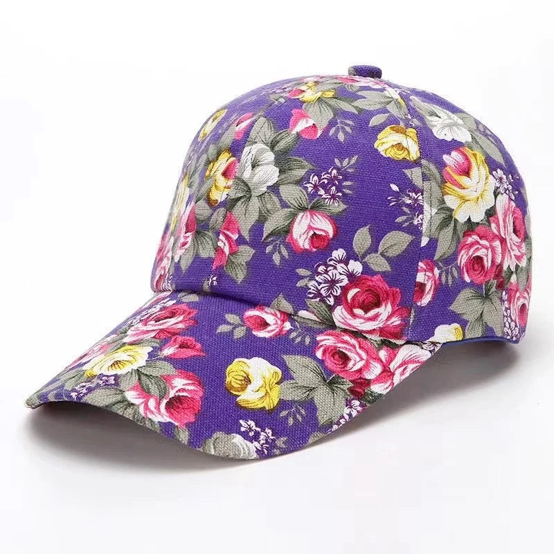 Unisex Trucker Cap mit Blumenmuster – Verstellbare Sommermütze | Modische Streetwear Baseball Cap für Damen & Herren