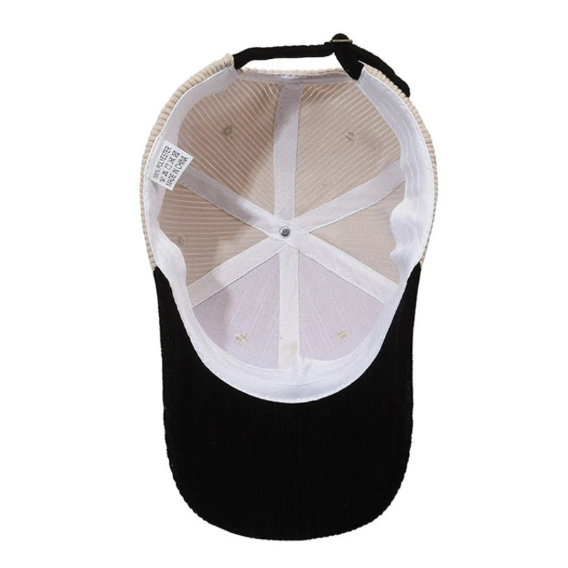 Unisex Cord Baseball Cap – Verstellbare Sonnenmütze | Modische Outdoor & Freizeitkappe für Damen & Herren