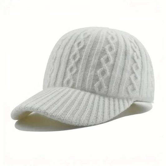 Unisex Strick-Baseball Cap – Warme Herbst & Winter Mütze | Modische Vielseitige Kappe für Damen & Herren