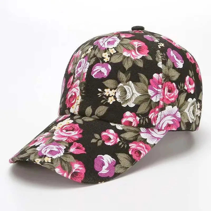 Unisex Trucker Cap mit Blumenmuster – Verstellbare Sommermütze | Modische Streetwear Baseball Cap für Damen & Herren