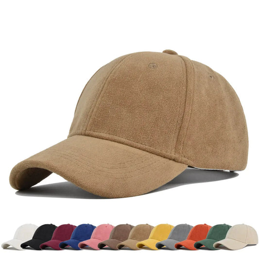 Unisex Baseball Cap aus Wildlederoptik – Verstellbare Retro Snapback Mütze | Modische Streetwear Kappe mit Kunstfell für Damen & Herren