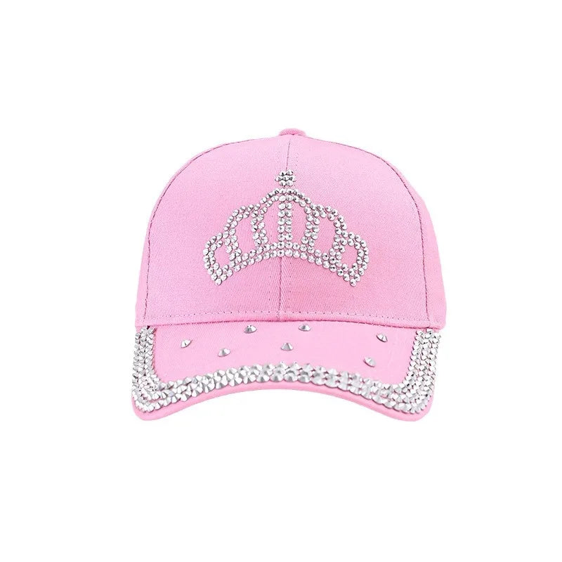 Unisex Baseball Cap mit Strass-Krone – Verstellbare Sommermütze | Modische Sonnenkappe für Damen & Herren