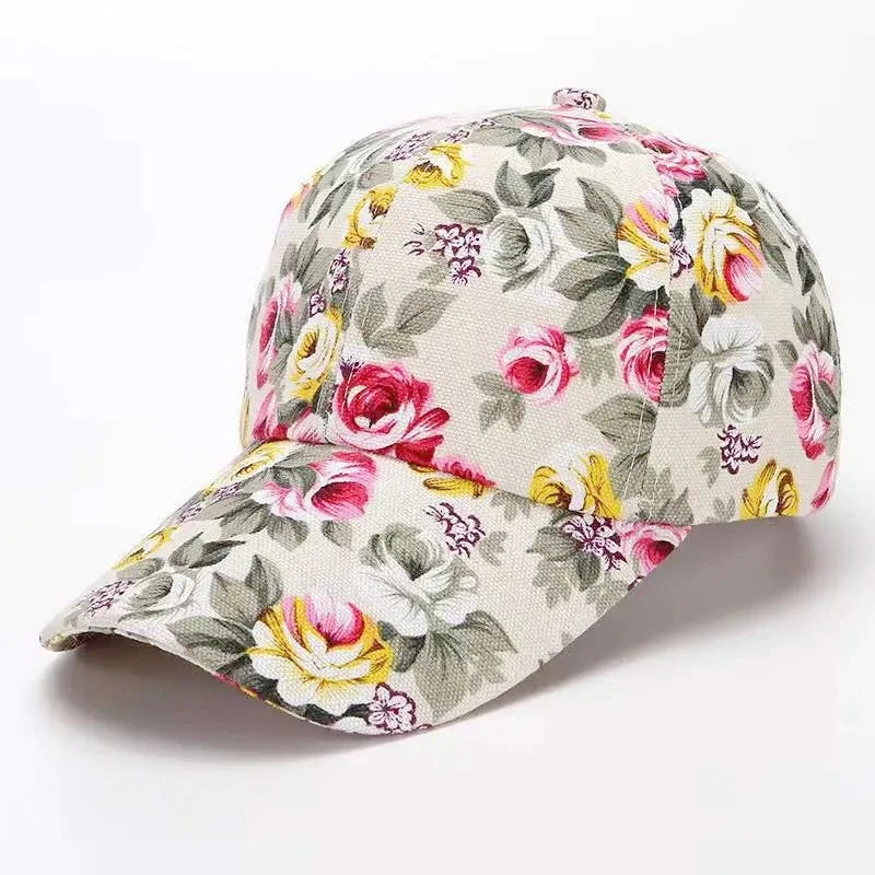 Unisex Trucker Cap mit Blumenmuster – Verstellbare Sommermütze | Modische Streetwear Baseball Cap für Damen & Herren