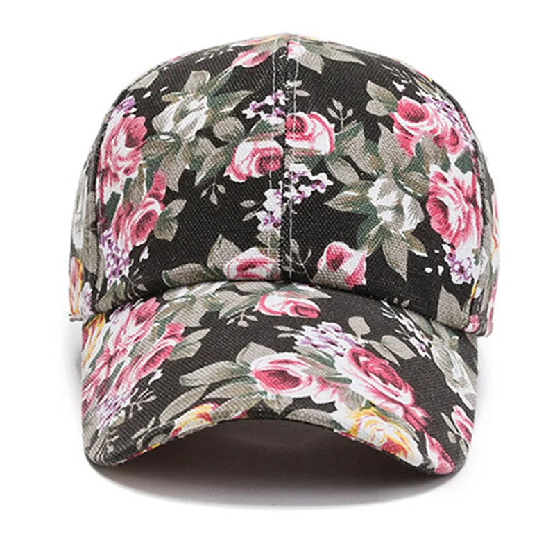 Unisex Trucker Cap mit Blumenmuster – Verstellbare Sommermütze | Modische Streetwear Baseball Cap für Damen & Herren