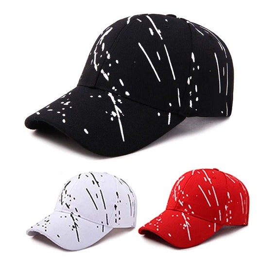 Unisex Baseball Cap mit Graffiti-Design – Verstellbare Hip Hop Sommermütze | Modische Sonnenkappe aus Baumwolle für Damen & Herren