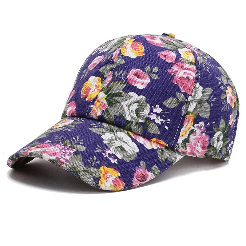 Unisex Trucker Cap mit Blumenmuster – Verstellbare Sommermütze | Modische Streetwear Baseball Cap für Damen & Herren