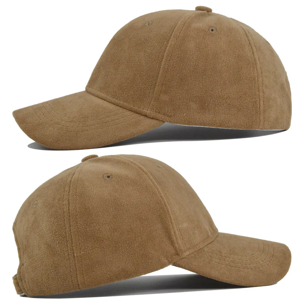 Unisex Baseball Cap aus Wildlederoptik – Verstellbare Retro Snapback Mütze | Modische Streetwear Kappe mit Kunstfell für Damen & Herren