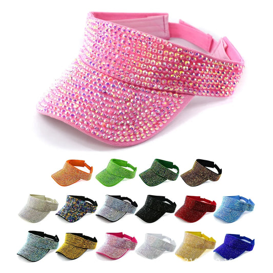 Unisex Baseball Cap mit Glitzer-Strass – Verstellbare Acryl Sonnenmütze | Funkelnde Freizeit- & Party-Kappe für Damen & Herren