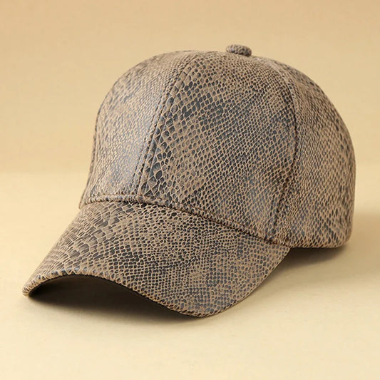Unisex Baseball Cap aus Hochwertigem Leder – Verstellbare Snapback Mütze | Modische Outdoor Kappe für Damen & Herren