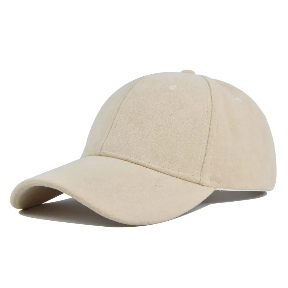 Unisex Baseball Cap aus Wildlederoptik – Verstellbare Retro Snapback Mütze | Modische Streetwear Kappe mit Kunstfell für Damen & Herren